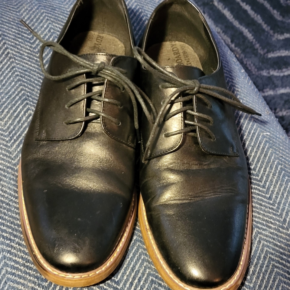 Men's Black Leather Dress Shoes Sz10
